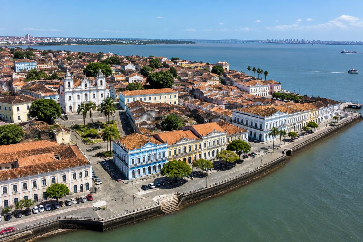 Vista aérea do Centro Histórico de São Luís